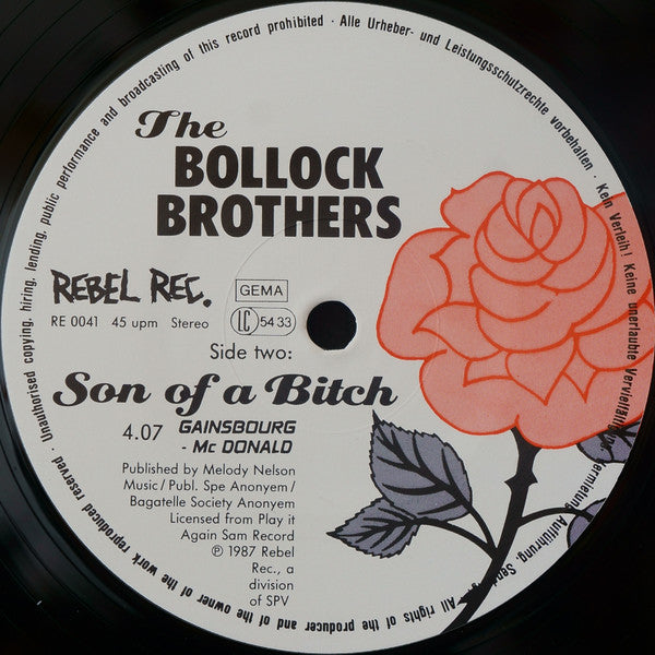 The Bollock Brothers : Harley David / Son Of A Bitch (12", Single)