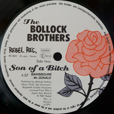 The Bollock Brothers : Harley David / Son Of A Bitch (12", Single)
