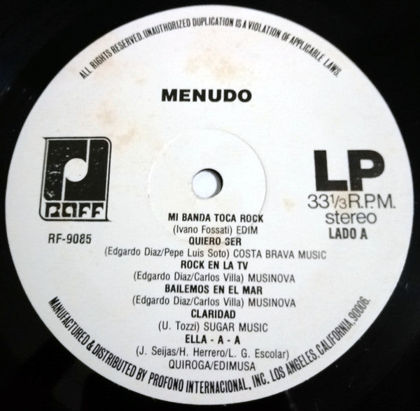 Menudo : Quiero Ser (LP, Album)