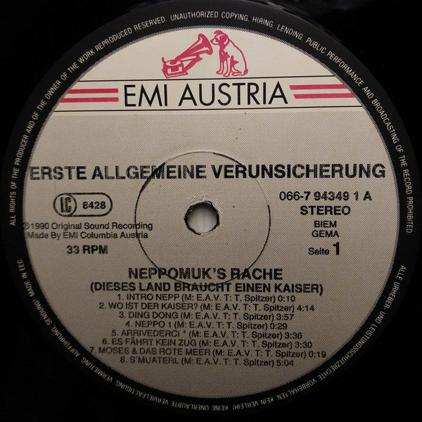 EAV (Erste Allgemeine Verunsicherung) : Neppomuk's Rache (Dieses Land Braucht Einen Kaiser) (LP, Album, RP)