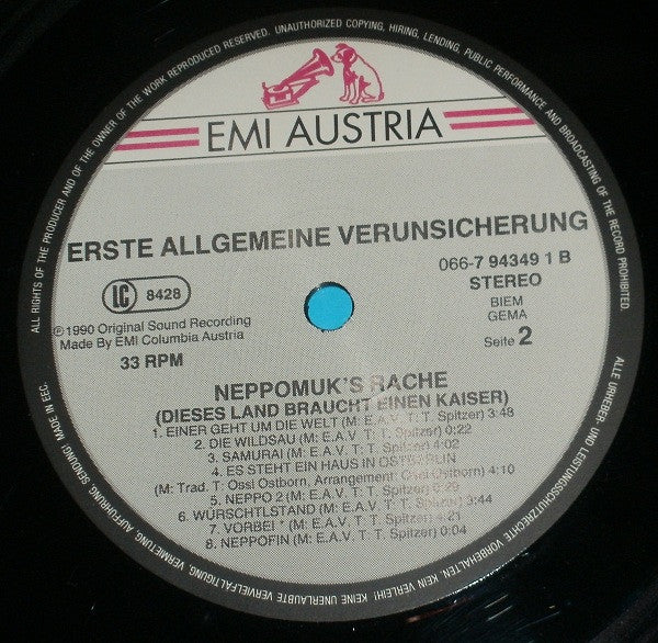 EAV (Erste Allgemeine Verunsicherung) : Neppomuk's Rache (Dieses Land Braucht Einen Kaiser) (LP, Album, RP)
