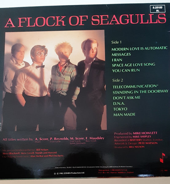 A Flock Of Seagulls : A Flock Of Seagulls (LP, Album, RP)