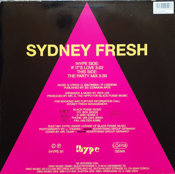 Sydney Fresh : If It's Love (12")