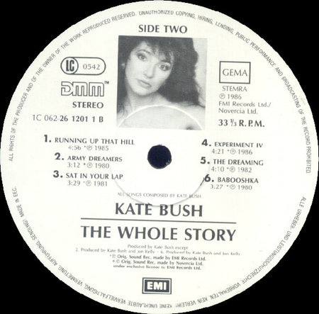 Kate Bush : The Whole Story (LP, Comp, Gat)
