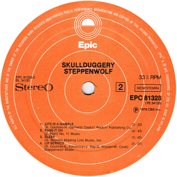 Steppenwolf : Skullduggery (LP, Album)
