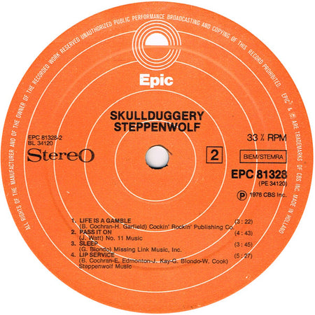 Steppenwolf : Skullduggery (LP, Album)