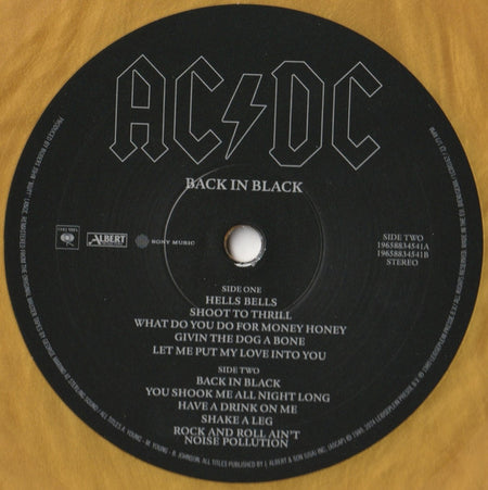 AC/DC : Back In Black (LP, Album, RE, RM, S/Edition, Gol)