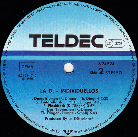 La Düsseldorf : Individuellos (LP, Album)