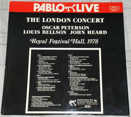 Oscar Peterson, Louis Bellson, John Heard : The London Concert (2xLP, Album)