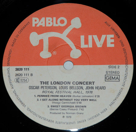 Oscar Peterson, Louis Bellson, John Heard : The London Concert (2xLP, Album)