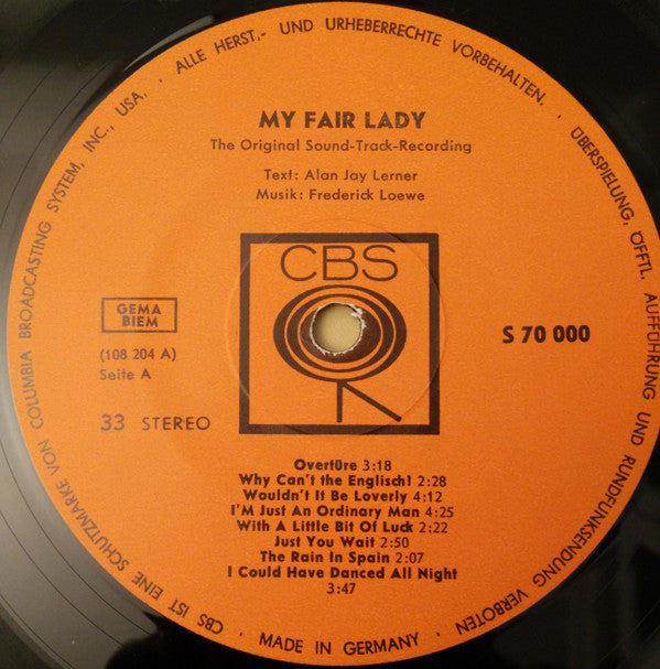 Audrey Hepburn, Rex Harrison, Stanley Holloway - Lerner & Loewe : My Fair Lady (The Original Sound Track Recording) (LP, Album)