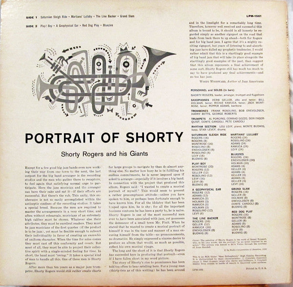 Shorty Rogers And His Giants : Portrait Of Shorty (LP, Album)