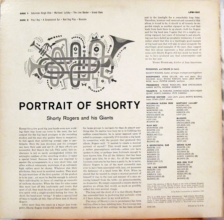 Shorty Rogers And His Giants : Portrait Of Shorty (LP, Album)