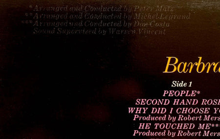 Barbra Streisand : Barbra Streisand's Greatest Hits (LP, Comp)