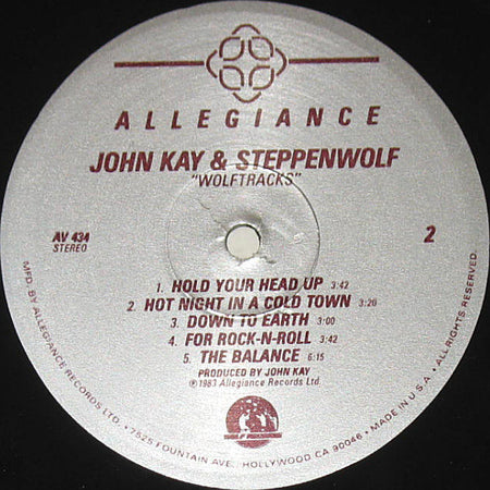 John Kay & Steppenwolf : Wolftracks (LP, Album)