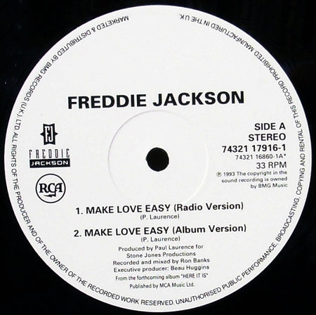 Freddie Jackson : Make Love Easy (12", Single)