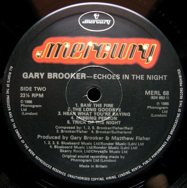 Gary Brooker : Echoes In The Night (LP, Album)