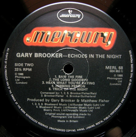 Gary Brooker : Echoes In The Night (LP, Album)