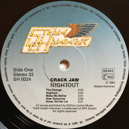 Crack Jaw : Nightout (LP, Album)