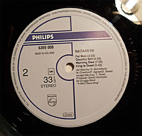 Nazareth (2) : Nazareth (LP, Album, RE)