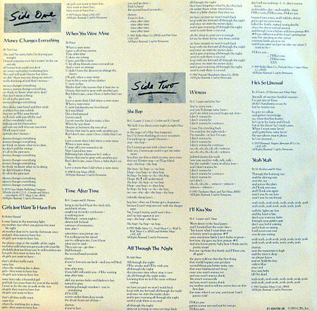 Cyndi Lauper : She's So Unusual (LP, Album)