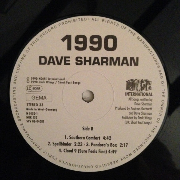 Dave Sharman : 1990 (LP, Album)