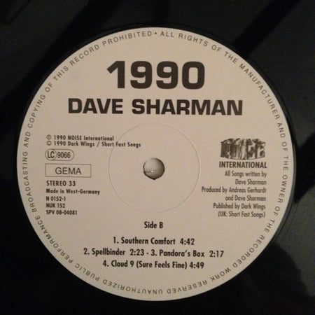 Dave Sharman : 1990 (LP, Album)