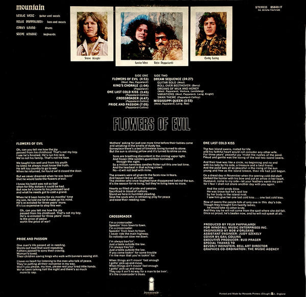 Mountain : Flowers Of Evil (LP, Album)