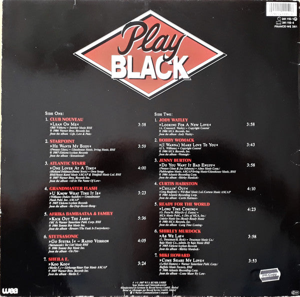 Various : Play Black (LP, Comp)