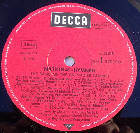 The Band Of The Grenadier Guards : National Hymnen (LP)