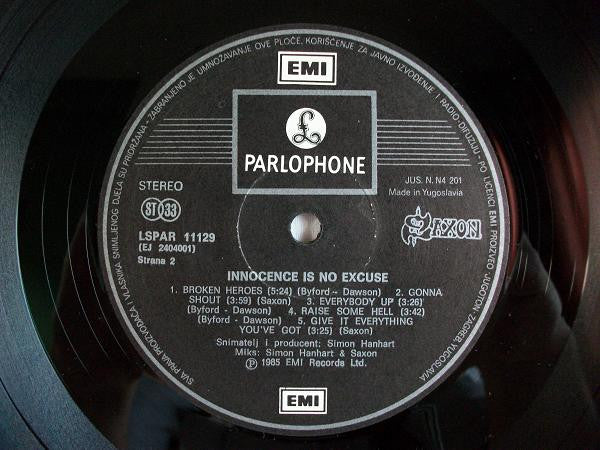 Saxon : Innocence Is No Excuse (LP, Album)