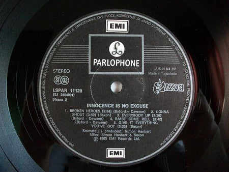 Saxon : Innocence Is No Excuse (LP, Album)
