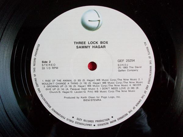 Sammy Hagar : Three Lock Box (LP, Album)