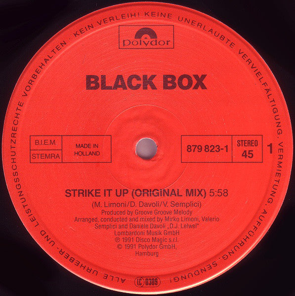 Black Box : Strike It Up (12")