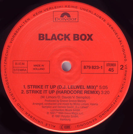 Black Box : Strike It Up (12")