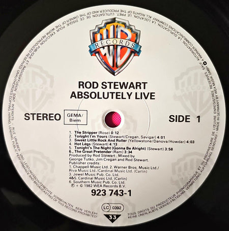 Rod Stewart : Absolutely Live (2xLP, Album)