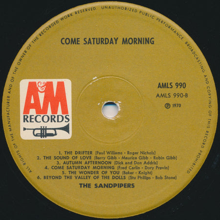 The Sandpipers : Come Saturday Morning (LP, Album)