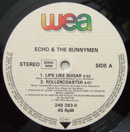 Echo & The Bunnymen : Lips Like Sugar (12")