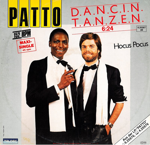 Patto : D.A.N.C.I.N./T.A.N.Z.E.N. (12", yel)