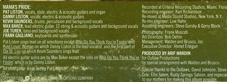 Mama's Pride (2) : Mama's Pride (LP, Album, Pre)