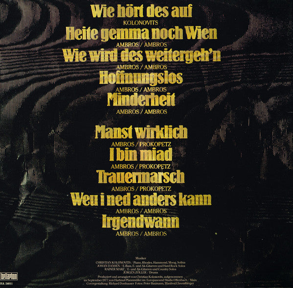 W. Ambros* : Hoffnungslos (LP, Album, Gat)