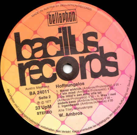 W. Ambros* : Hoffnungslos (LP, Album, Gat)