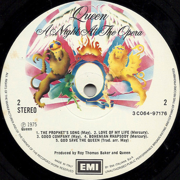 Queen : A Night At The Opera (LP, Album, Gat)