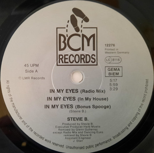 Stevie B : In My Eyes (12")