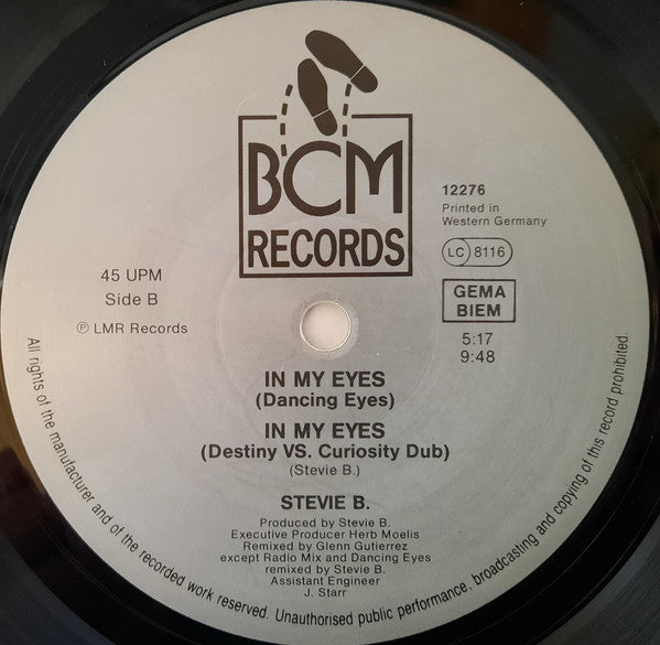Stevie B : In My Eyes (12")