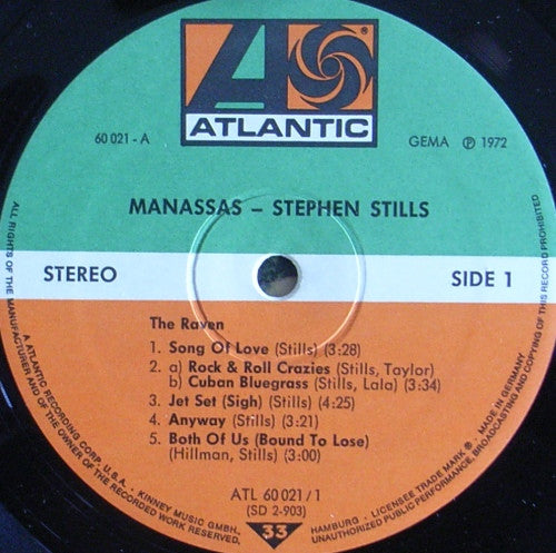 Stephen Stills, Manassas : Manassas (2xLP, Album, Gat)