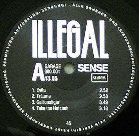 Illegal (7) : Sense (12")