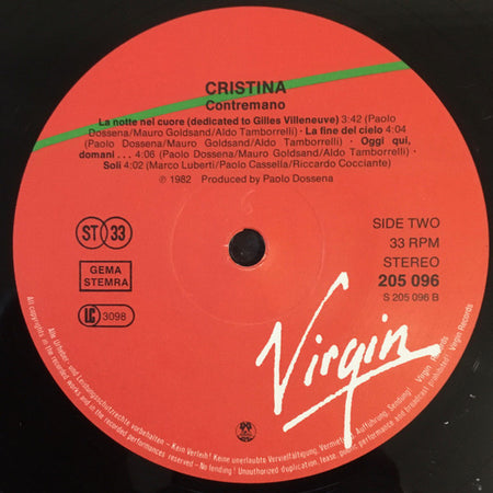 Cristina (9) : Contremano (LP, Album)