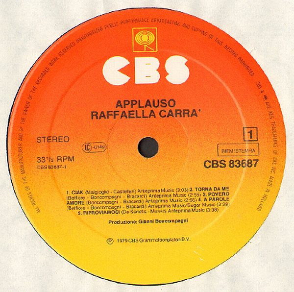Raffaella Carrà : Applauso (LP, Album, M/Print)