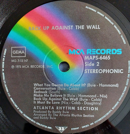 Atlanta Rhythm Section : Back Up Against The Wall (LP, Album)